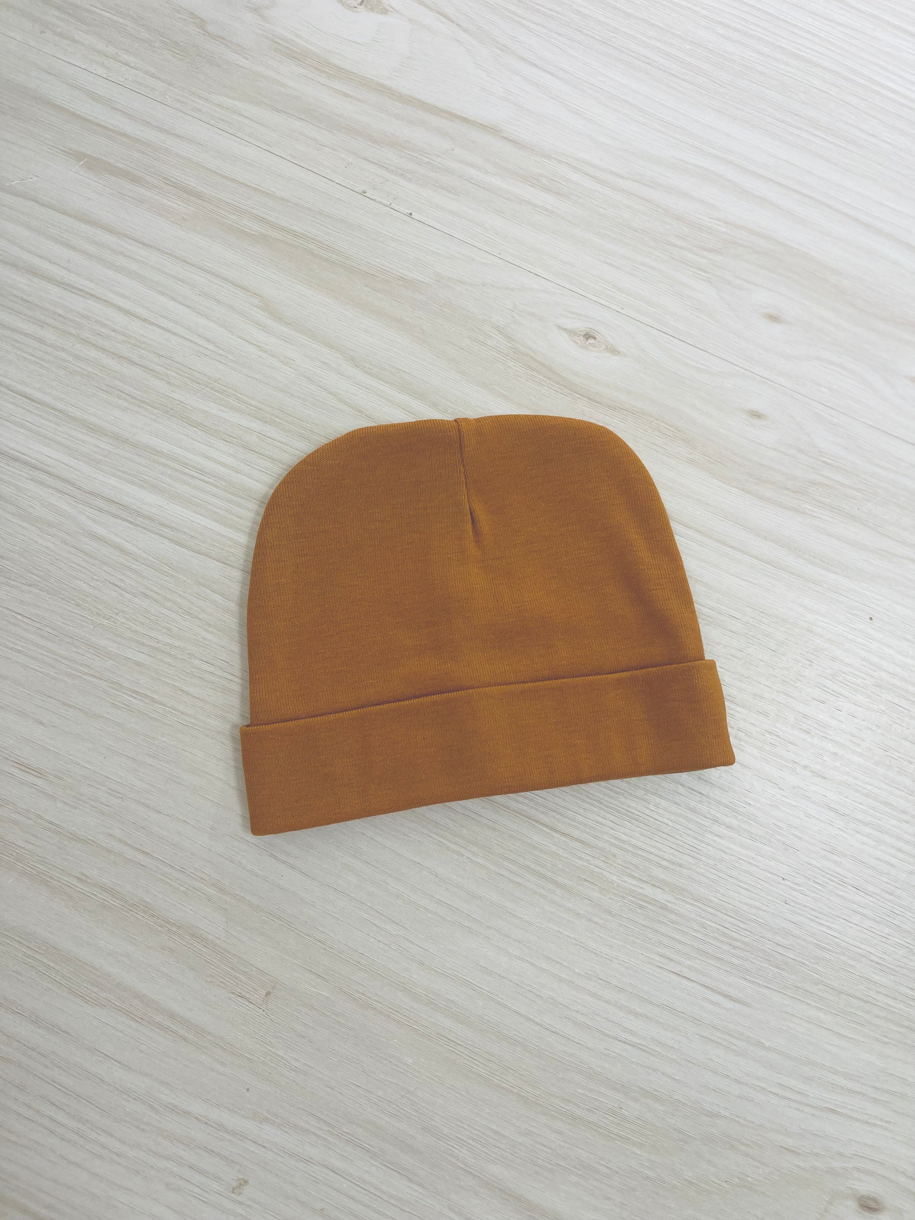 Newborn Beanies Cotton Jersey for Personalisation (Name Personalisation Available – Embroidered)