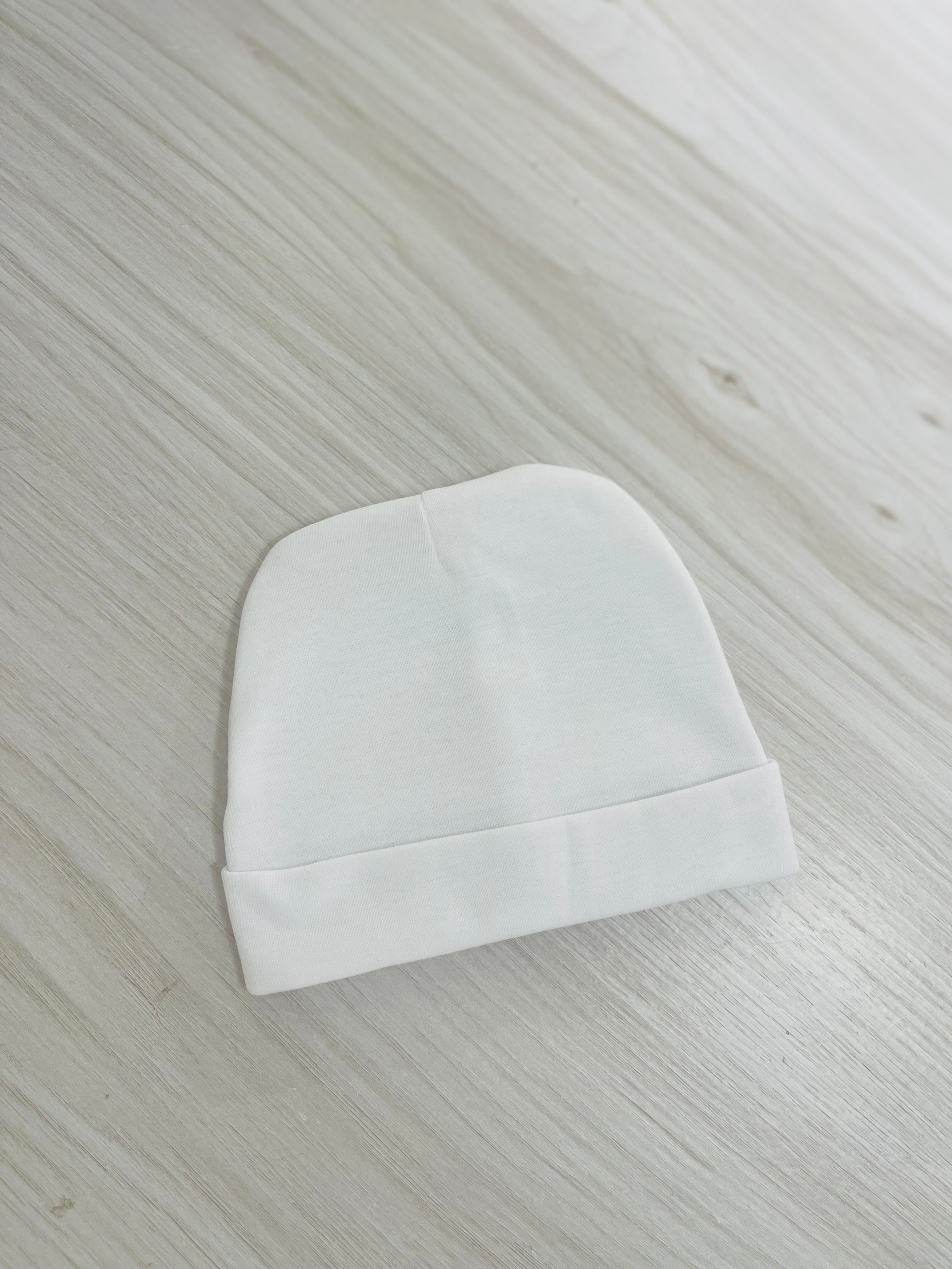 Newborn Beanies Cotton Jersey for Personalisation (Name Personalisation Available – Embroidered)