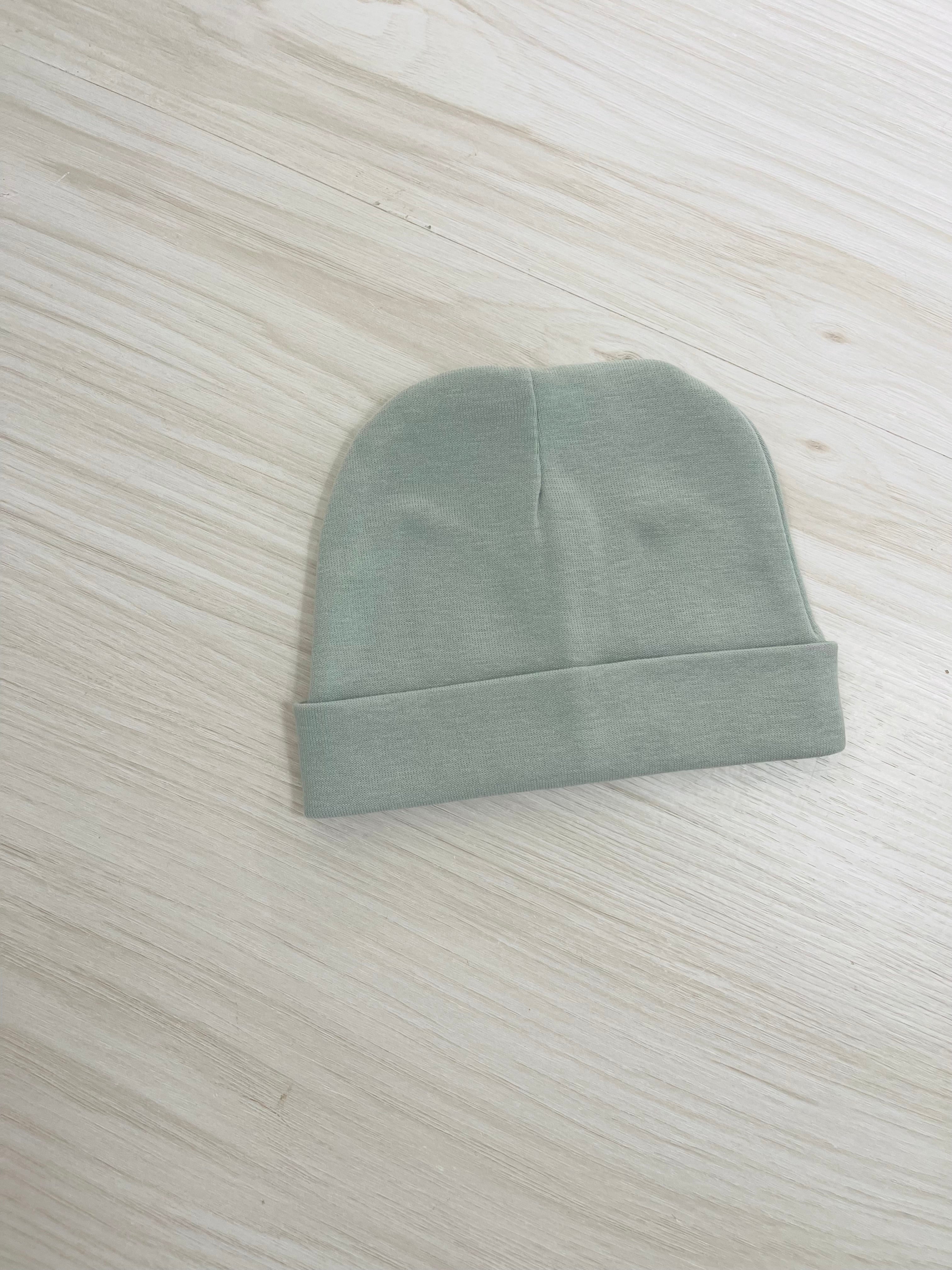 Newborn Beanies Cotton Jersey for Personalisation (Name Personalisation Available – Embroidered)