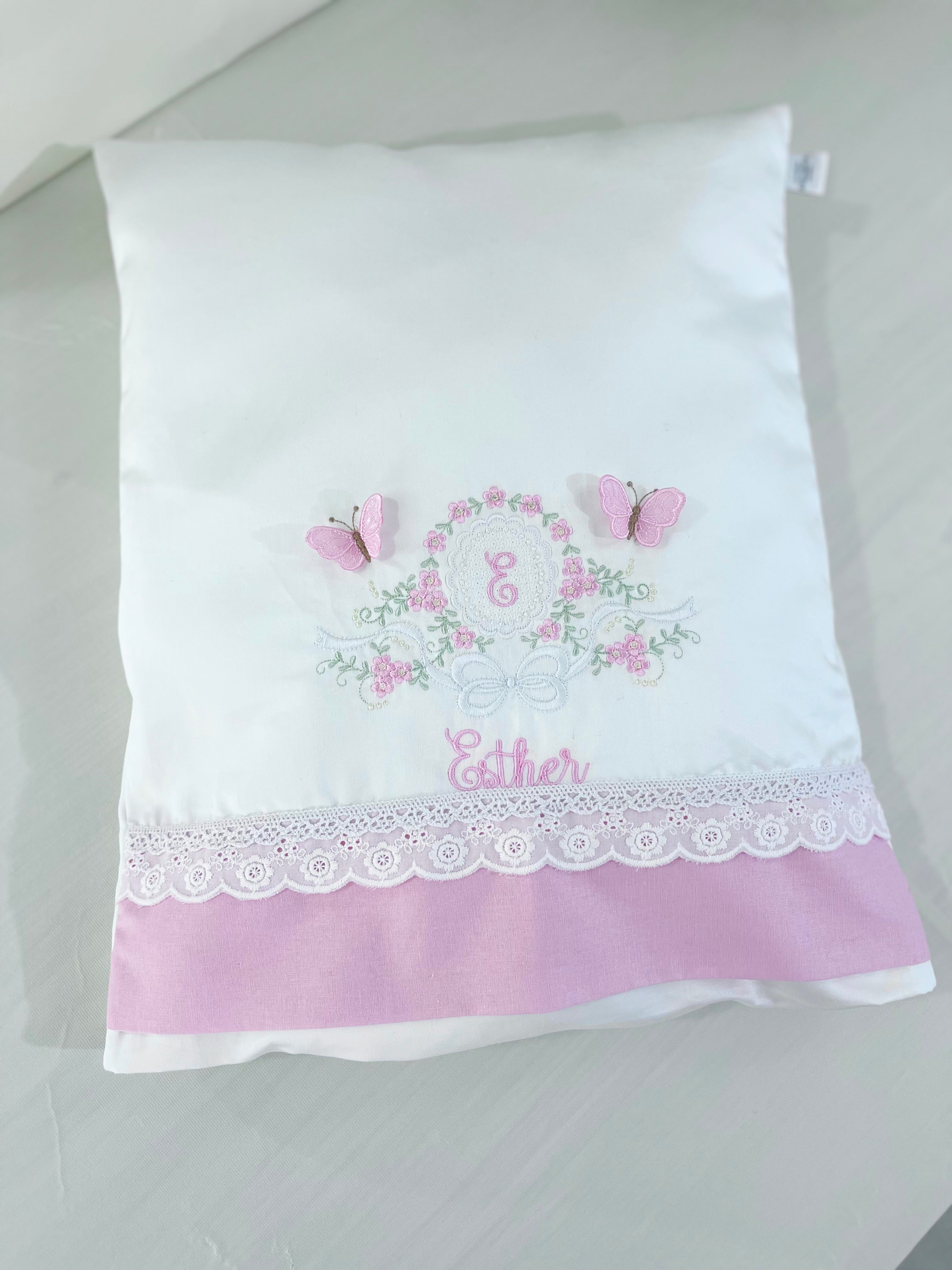 Pillow And Pillowcase /Travesseiro e Fronha Personalised Embroidered (Only Order)