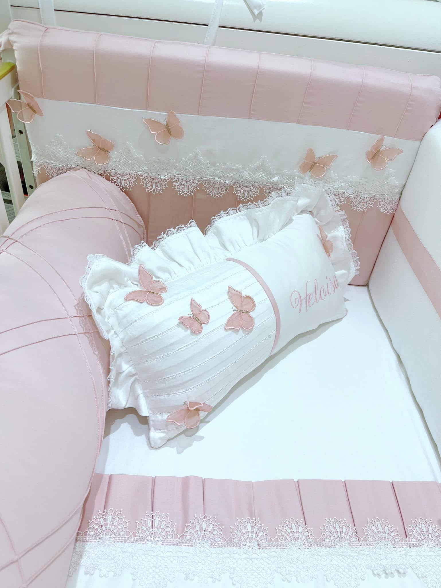 Made -To - Order Complete Customised Embroidered  Baby Crib Set - 9 Piece Luxury Collection (Contact us)