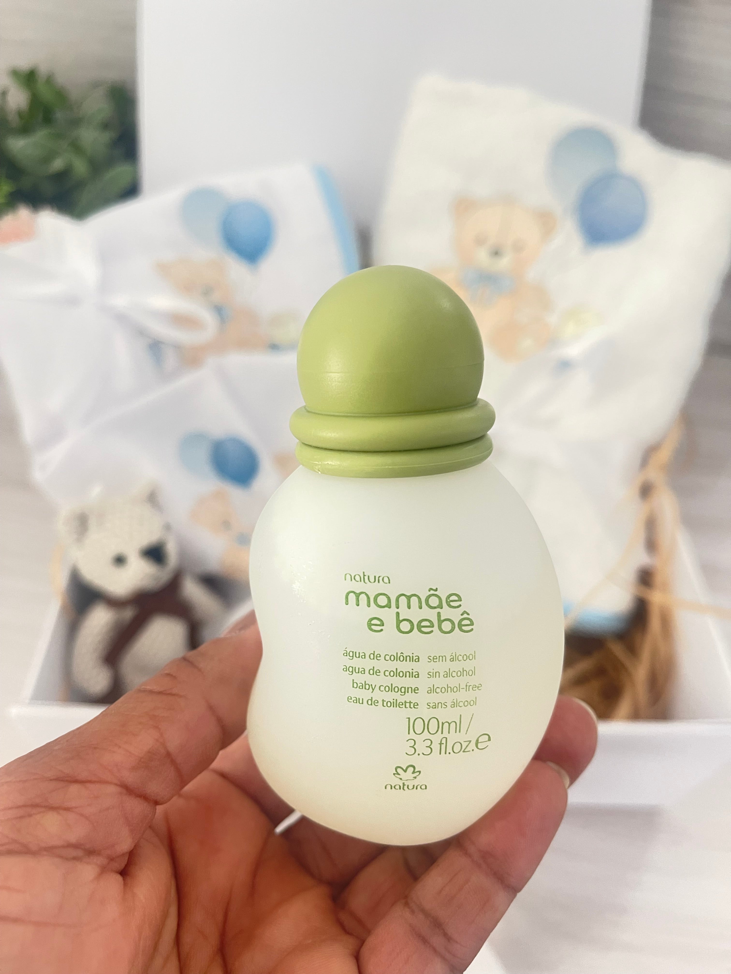 Embroidered Baby Gift Box – Handcrafted Hamper with 8 Essentials - Baloon Teddy Bear