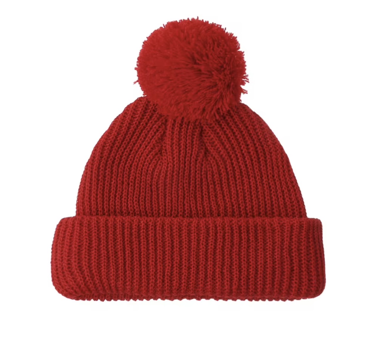 Baby Beanies Knitted with Pom Pom – Autumn & Winter ( Name Personalisation Available – Embroidered)