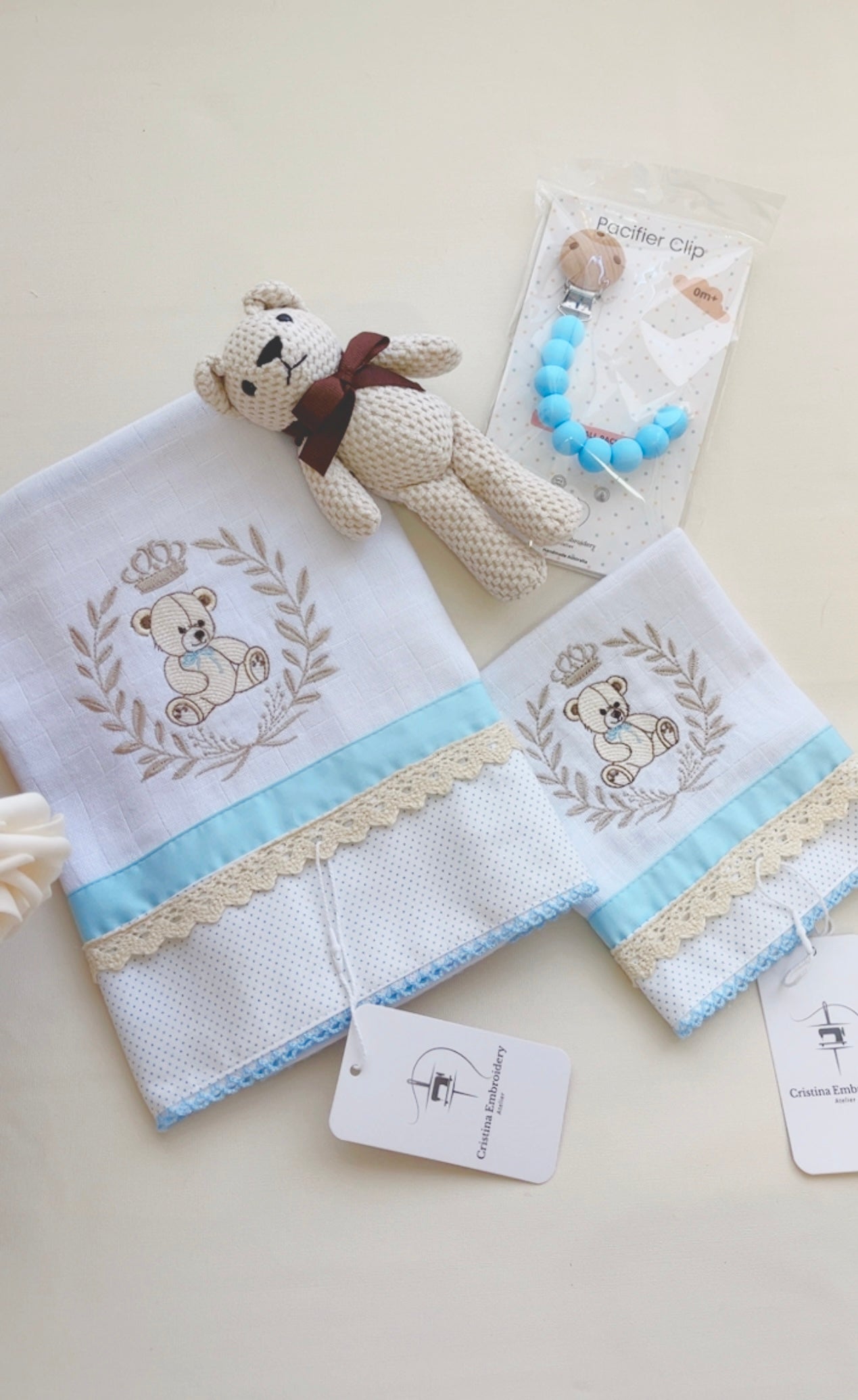 Blue - Baby Gift Box – Little Prince Teddy Bear 6 items