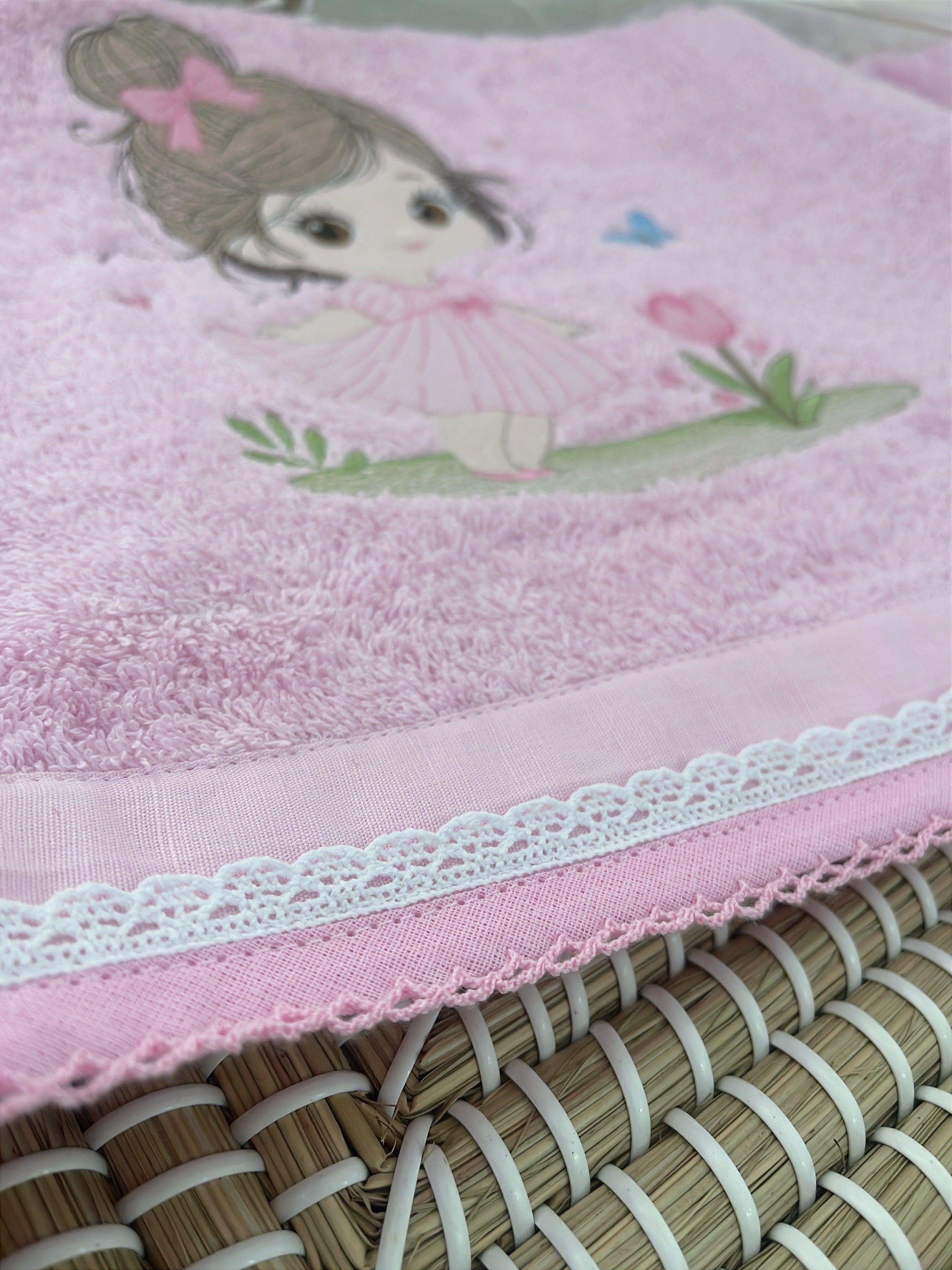 Gift Box Baby Girl Embroidery Classic - Sweet Little Girl in a Dress