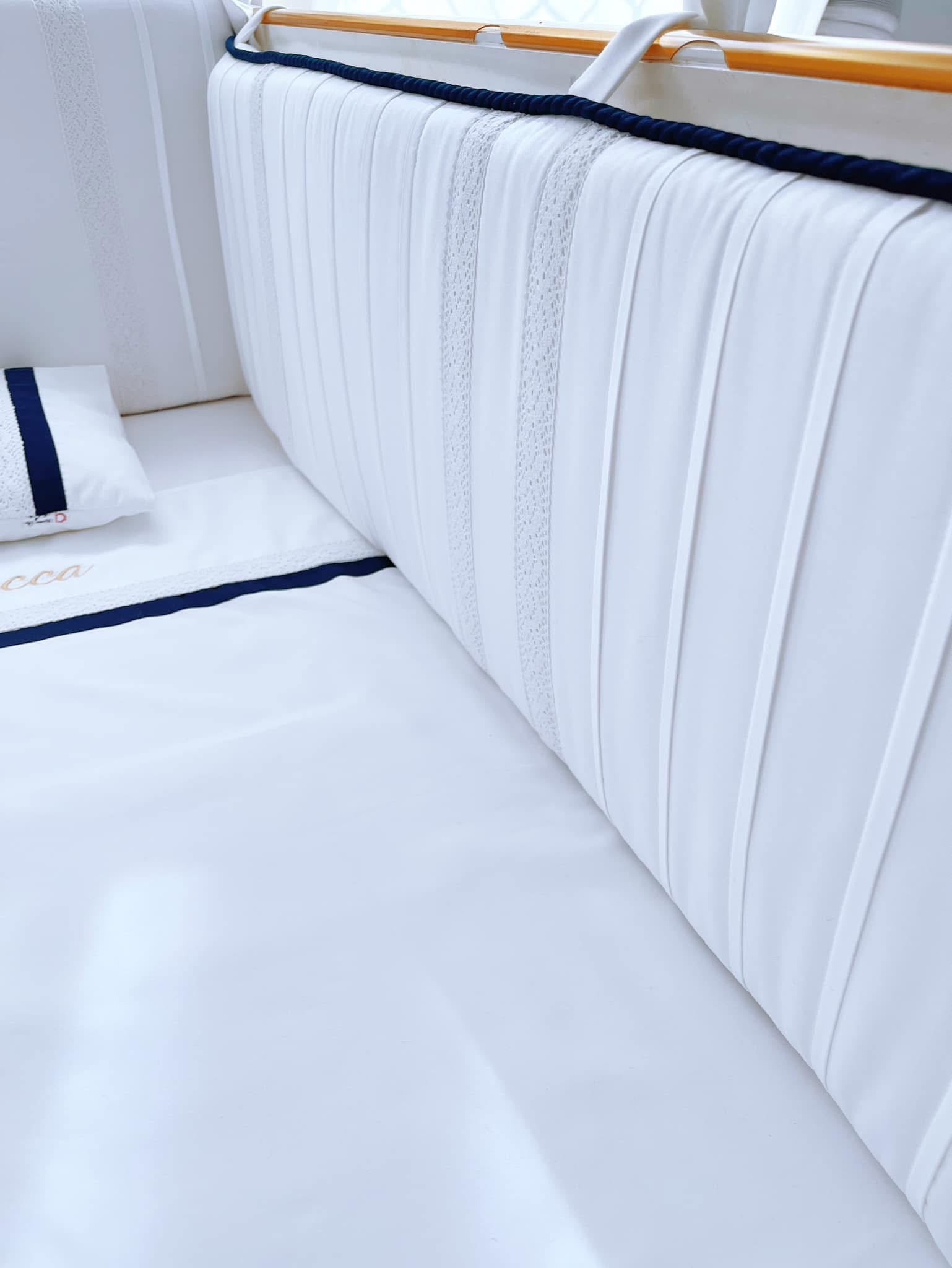 Made -To - Order Complete Customised Embroidered  Baby Crib Set - 9 Piece Luxury Collection (Contact us)