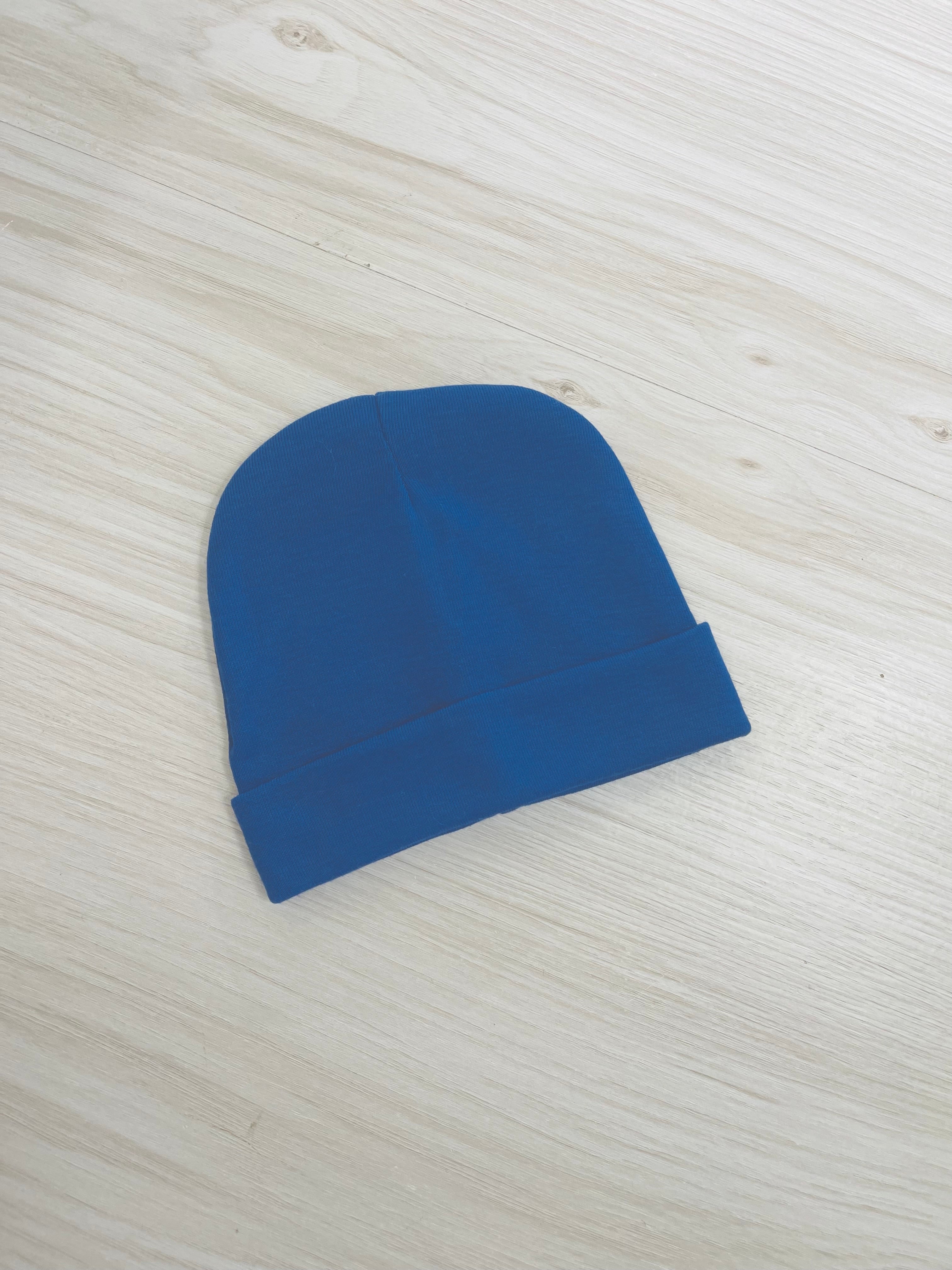 Newborn Beanies Cotton Jersey for Personalisation (Name Personalisation Available – Embroidered)