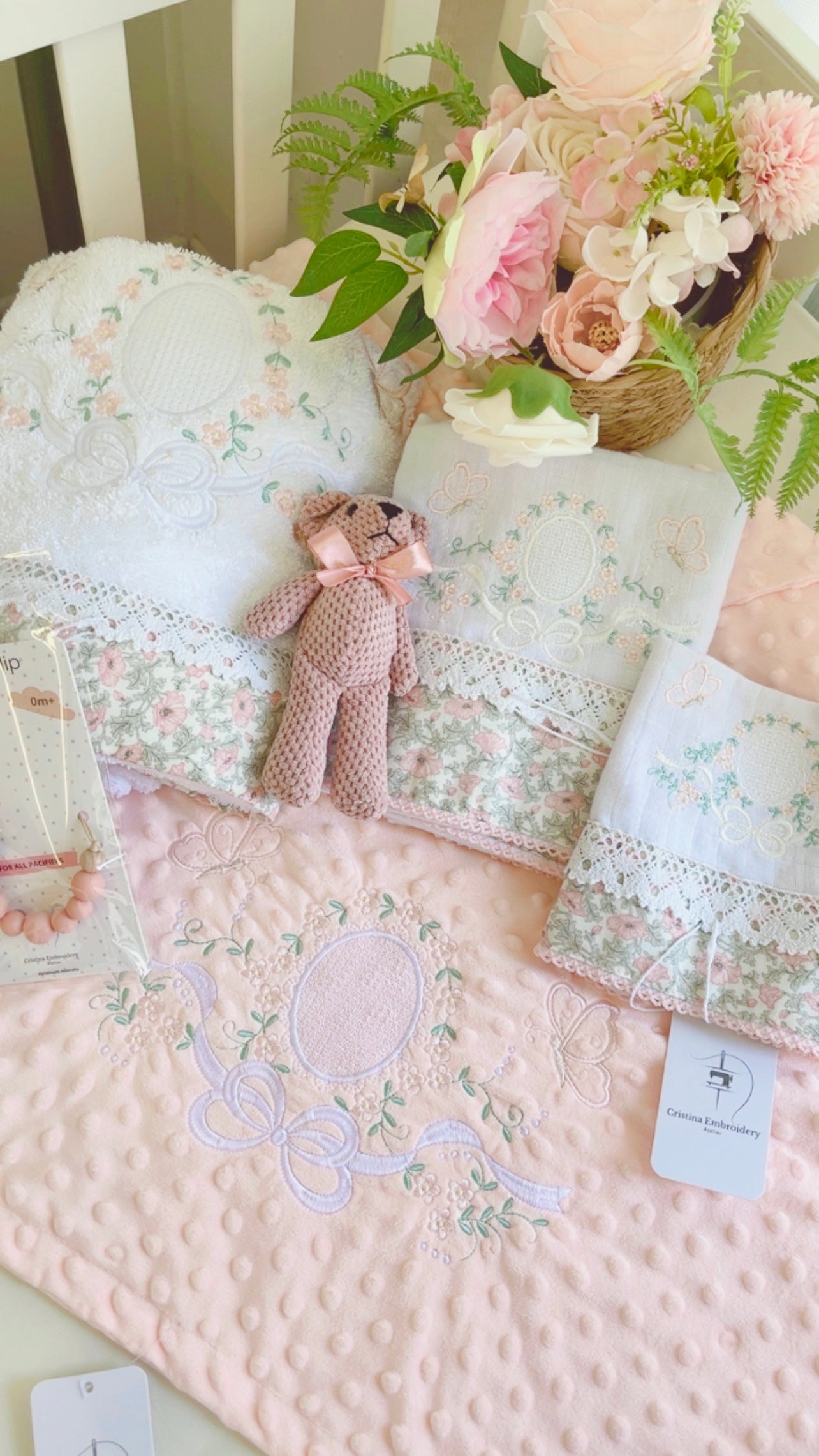 Sweet Salmon Baby Girl Gift Box -  6 items