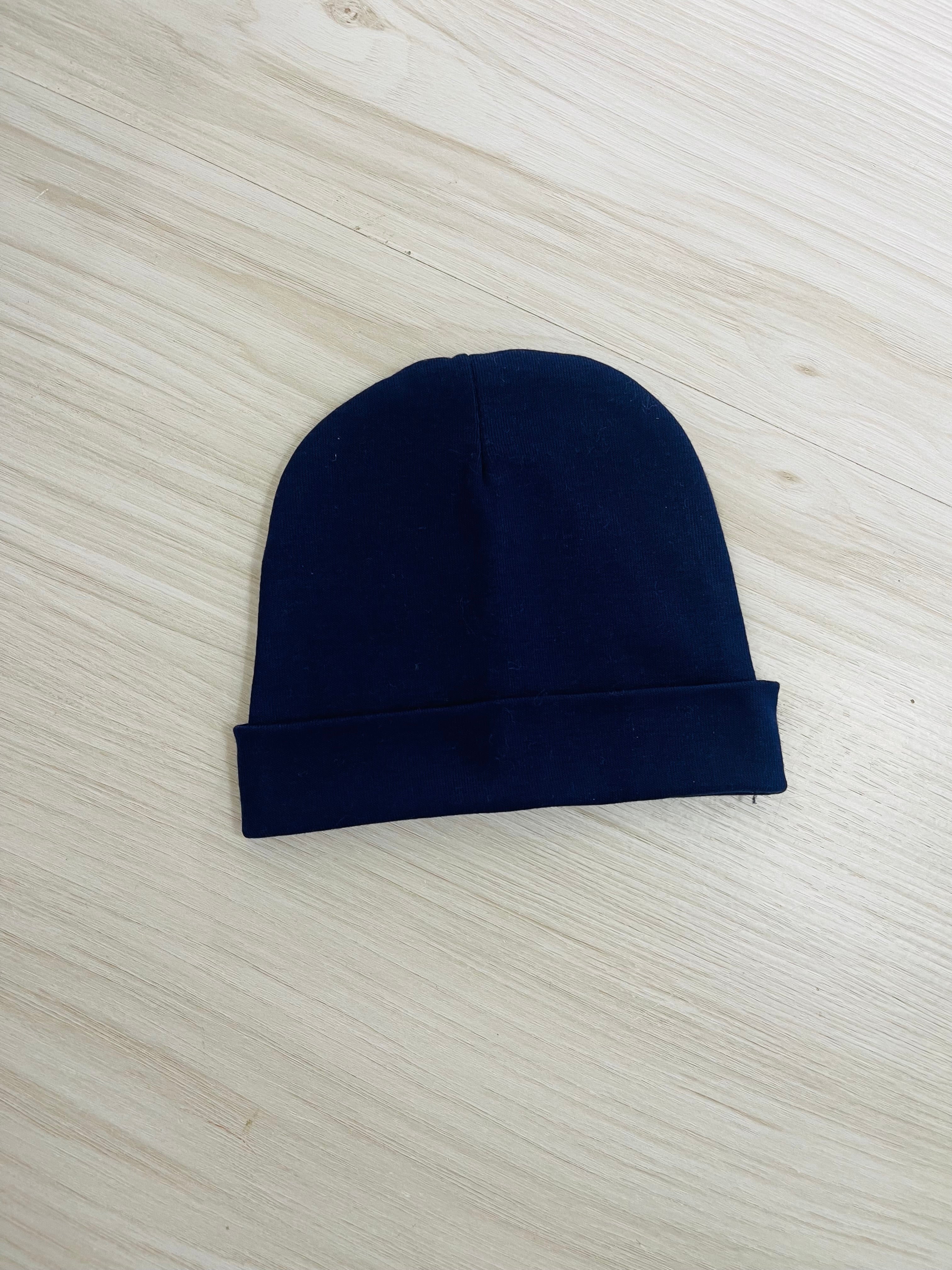 Newborn Beanies Cotton Jersey for Personalisation (Name Personalisation Available – Embroidered)