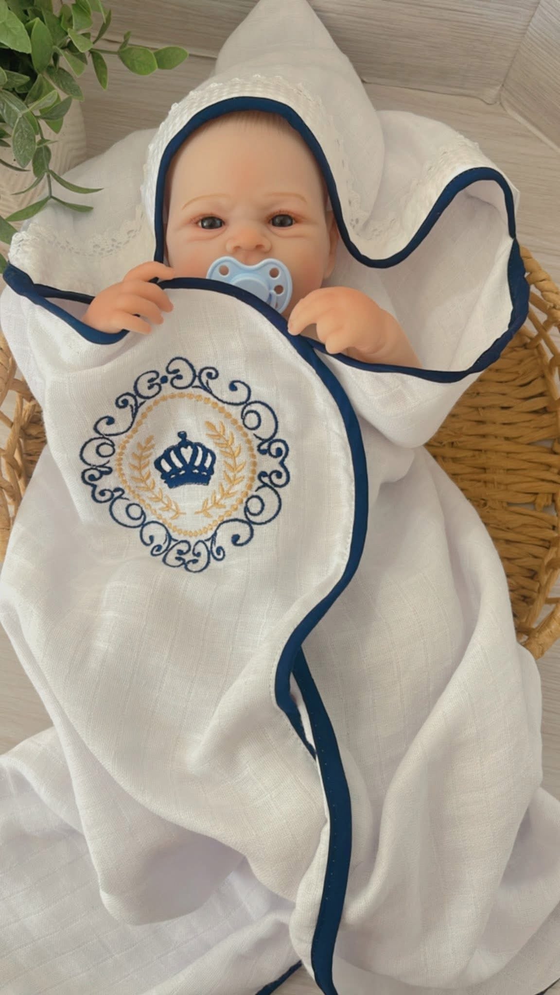 Toalha Fralda para bebê com Capuz Personalizada