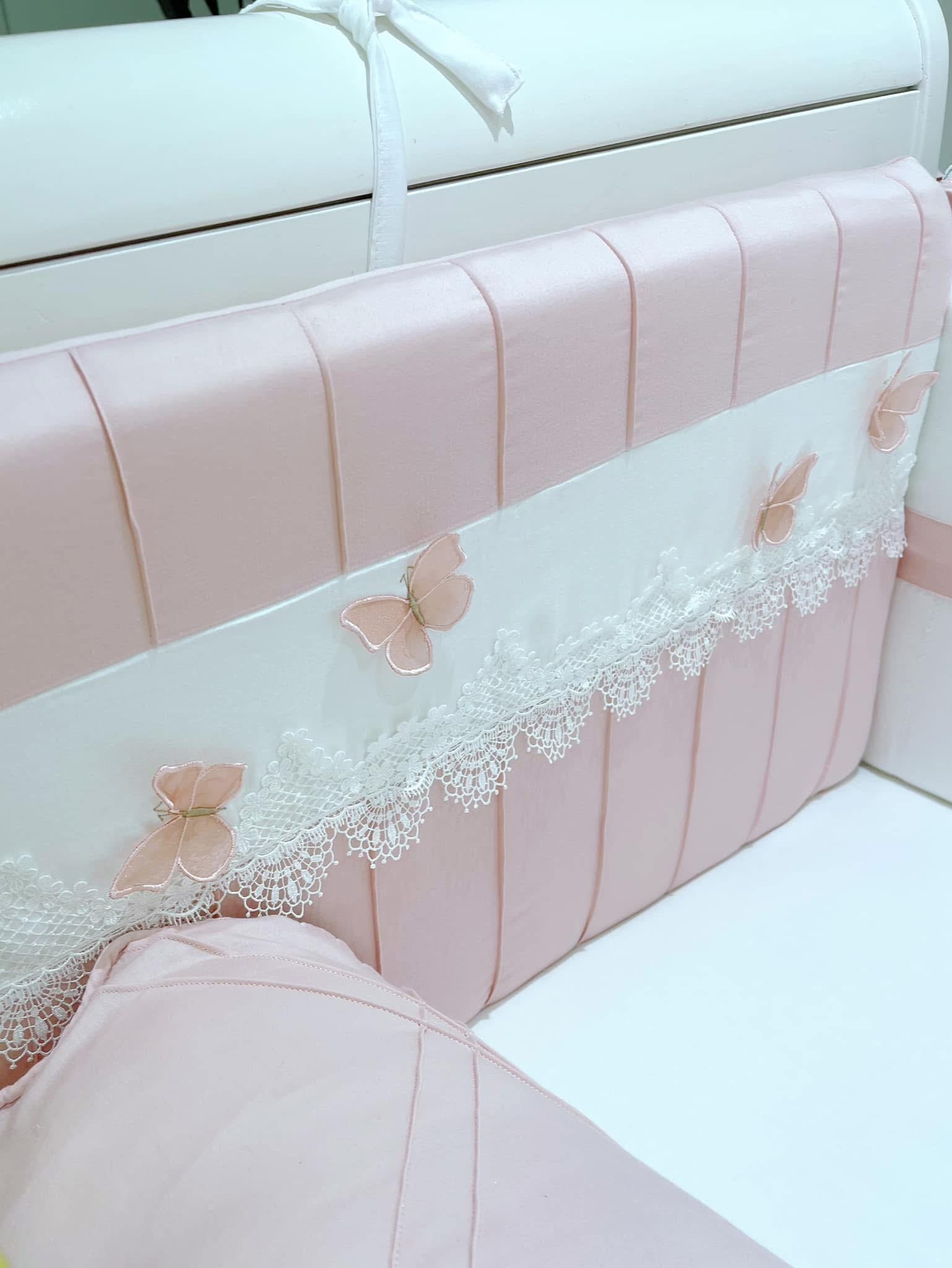 Made -To - Order Complete Customised Embroidered  Baby Crib Set - 9 Piece Luxury Collection (Contact us)