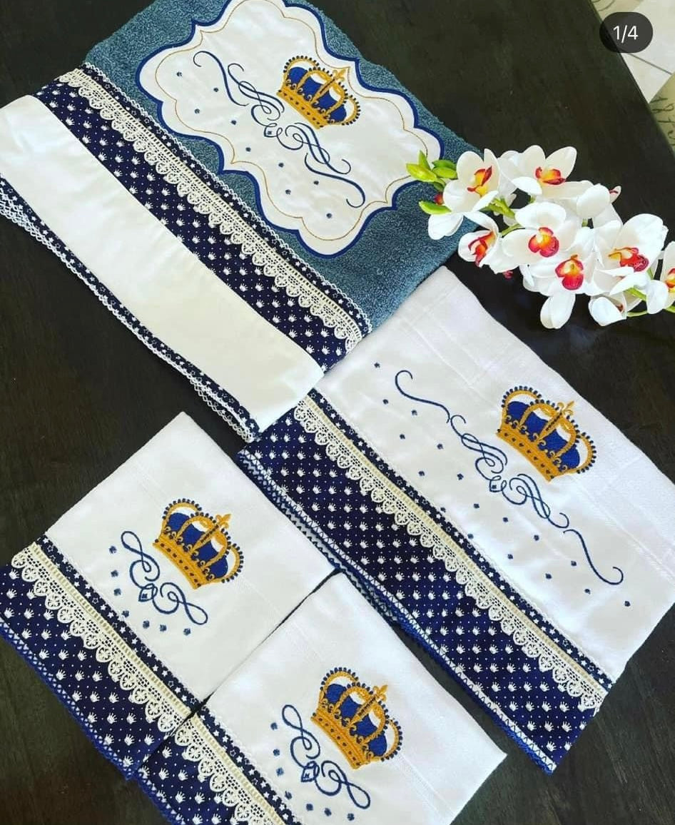 Baby Embroidery Bath Towel kit 4pc