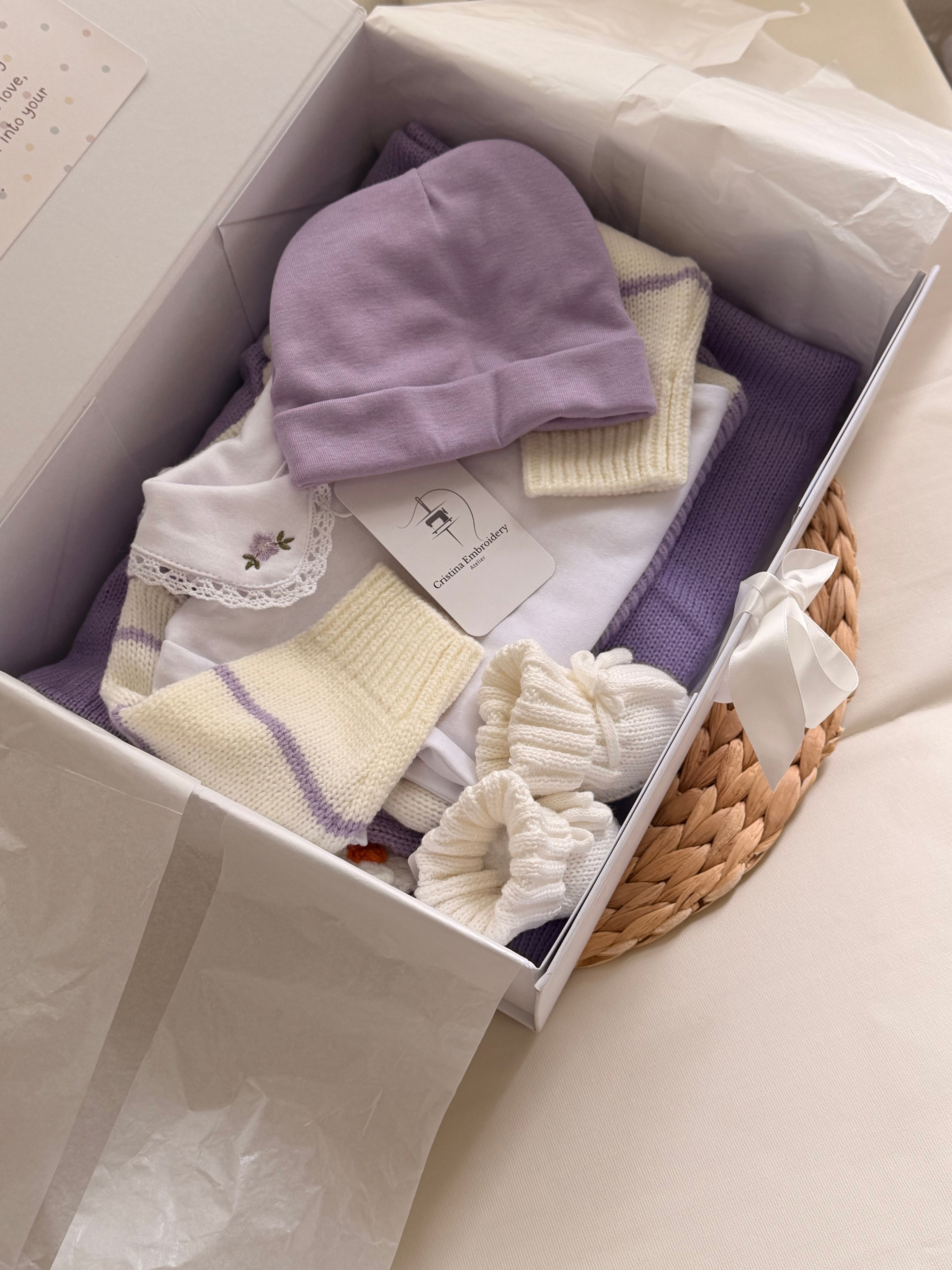 Lilac- Baby Outfit Gift Box