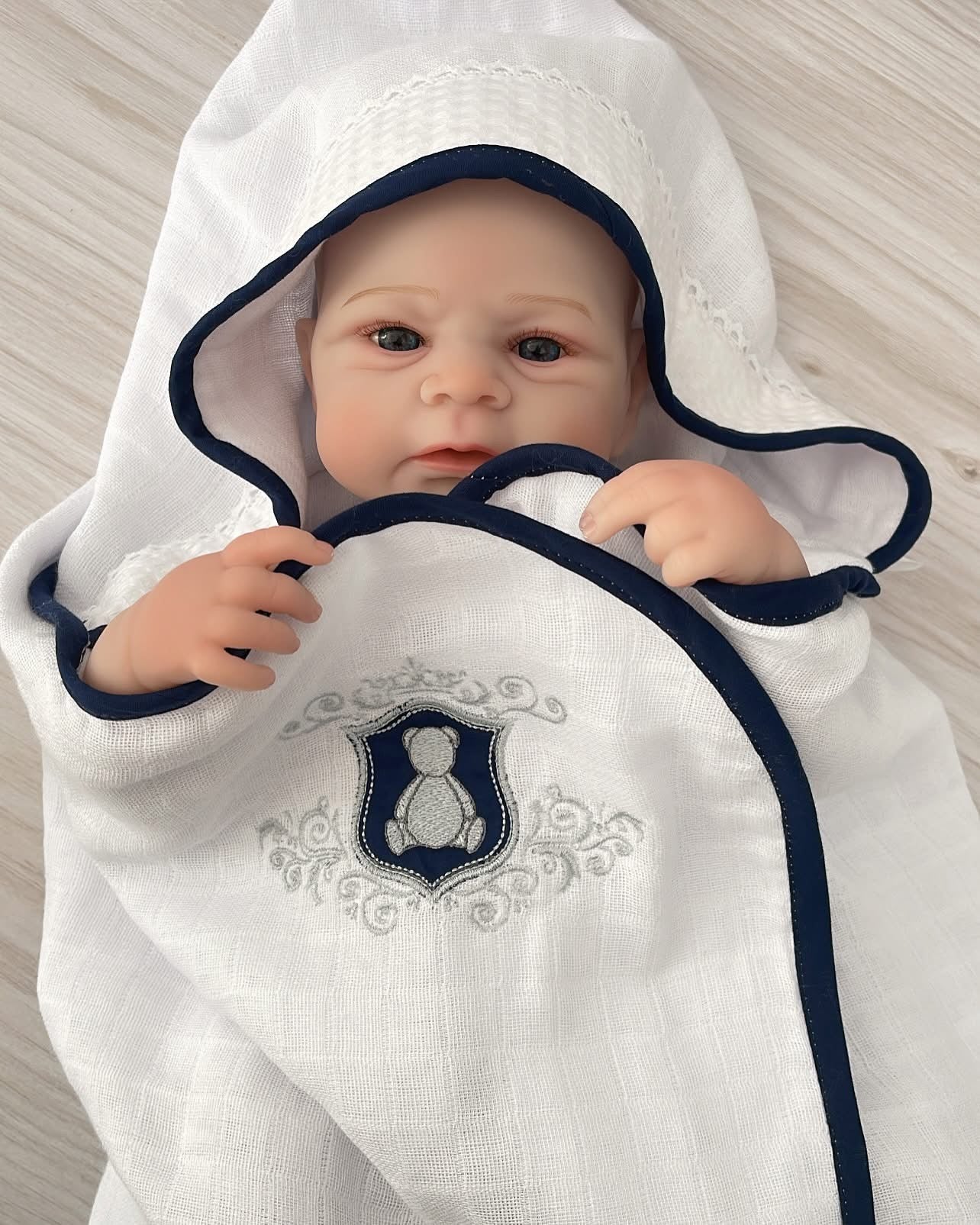 Toalha Fralda para bebê com Capuz Personalizada