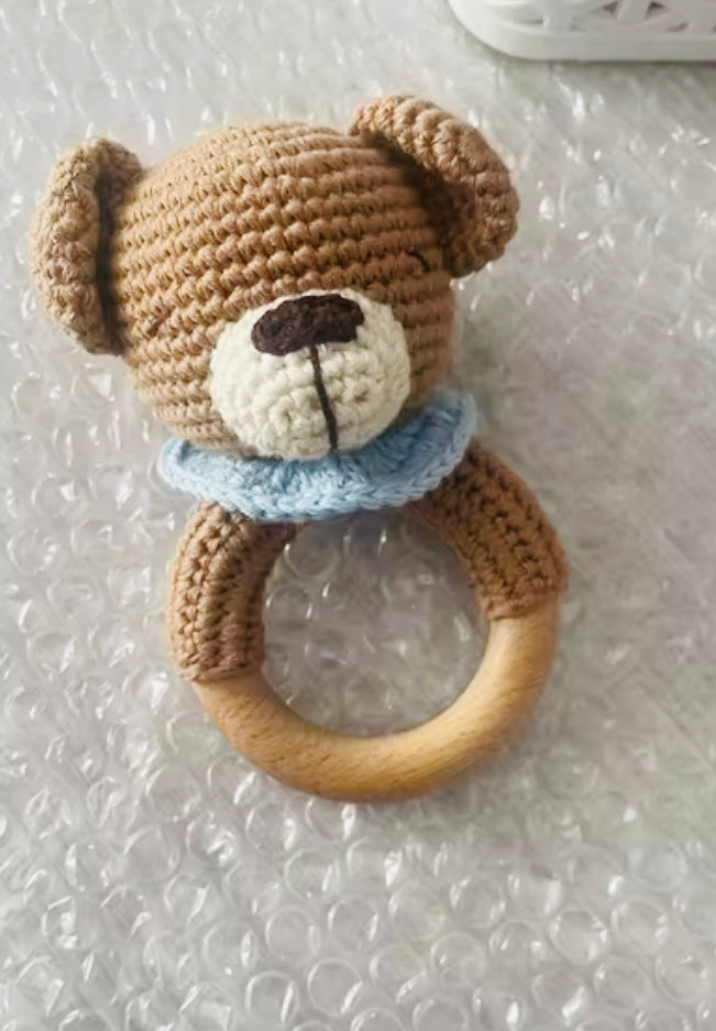 Amigururi - Crochet Rattle – Handmade Cotton Baby Teether