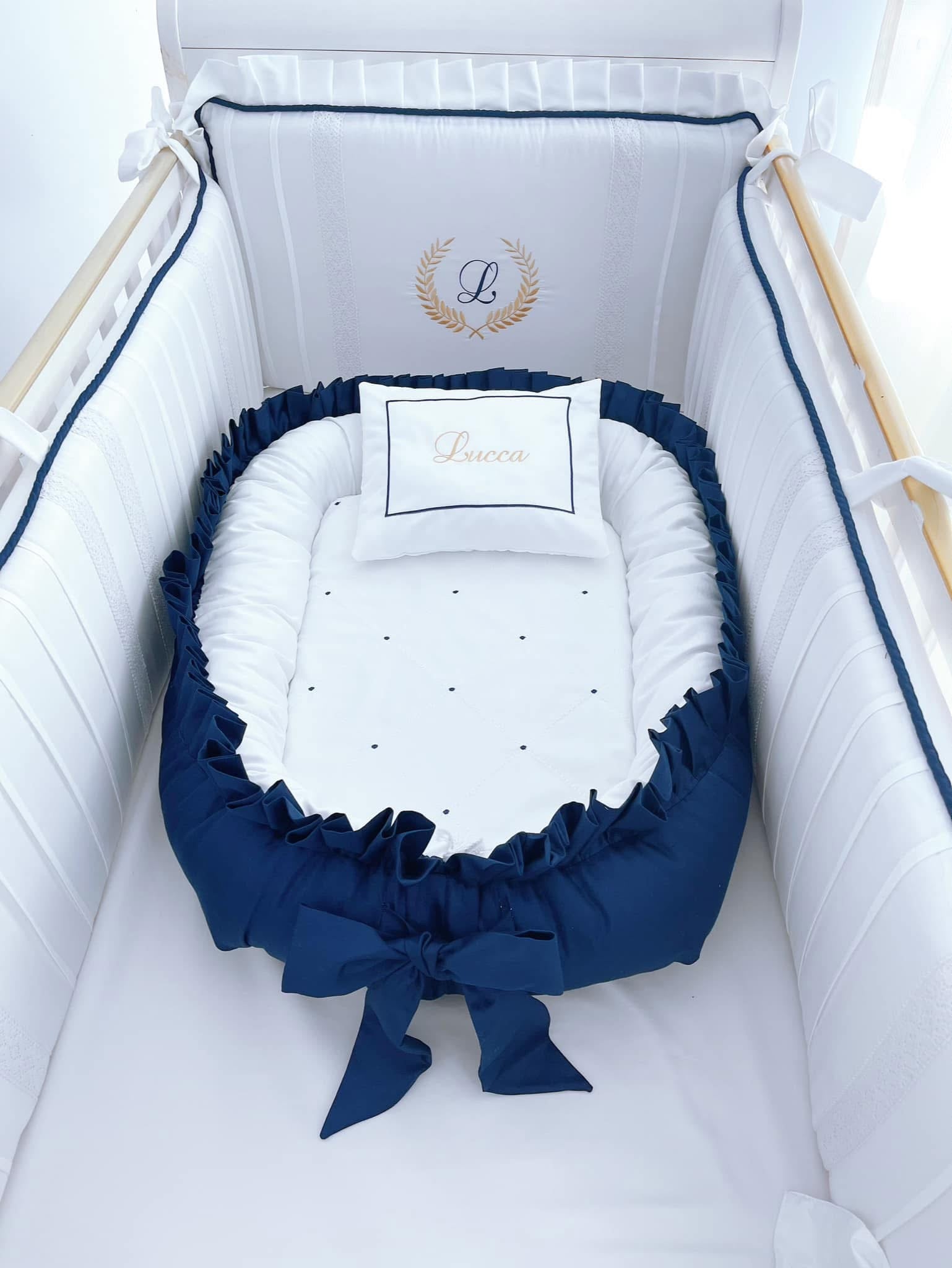 Made -To - Order Complete Customised Embroidered  Baby Crib Set - 9 Piece Luxury Collection (Contact us)
