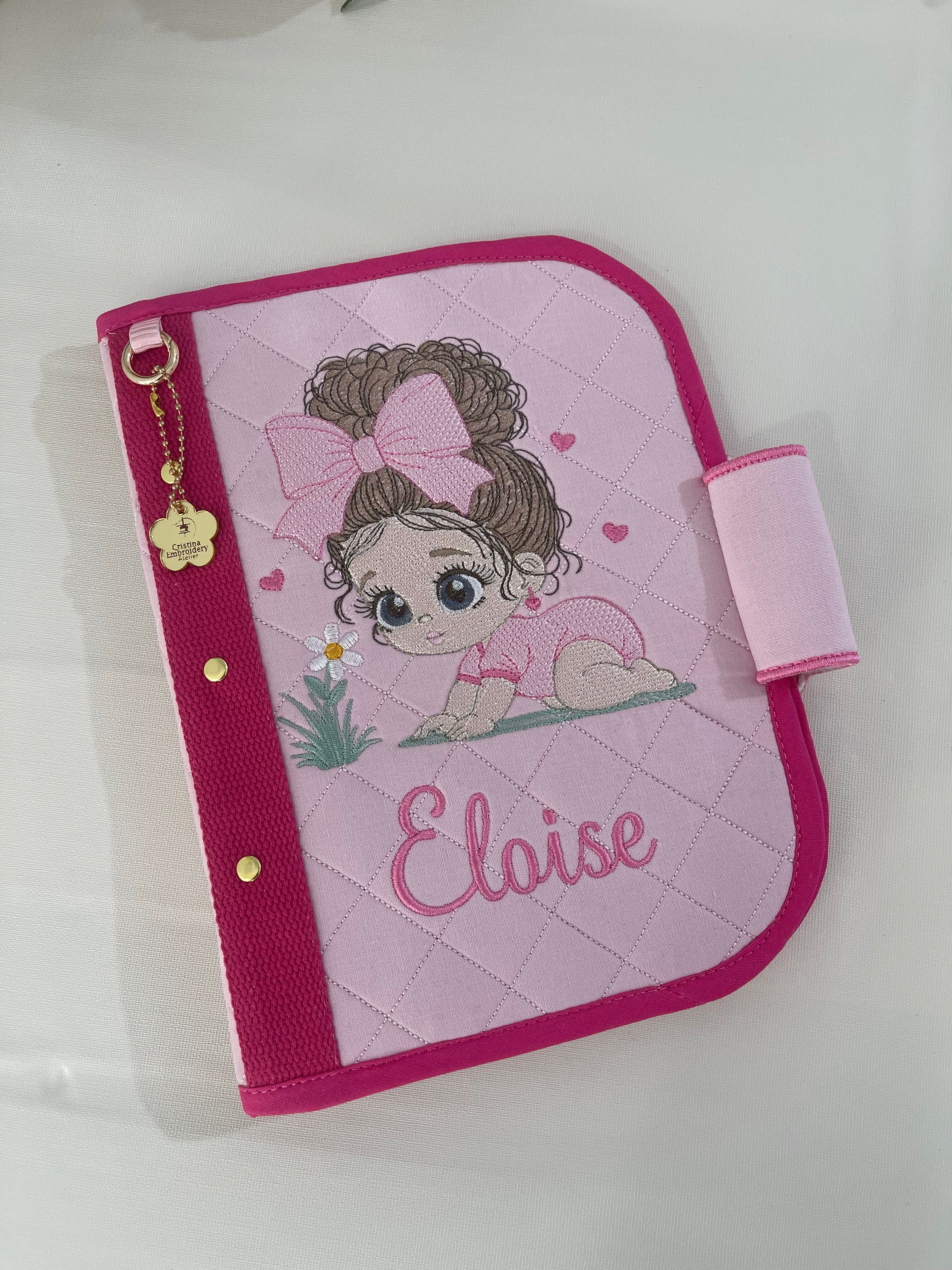 Capa para Caderneta de Vacinação Personalizada / Personalised Embroidered  Vaccination Record Book Cover (Only Order Contact Us)