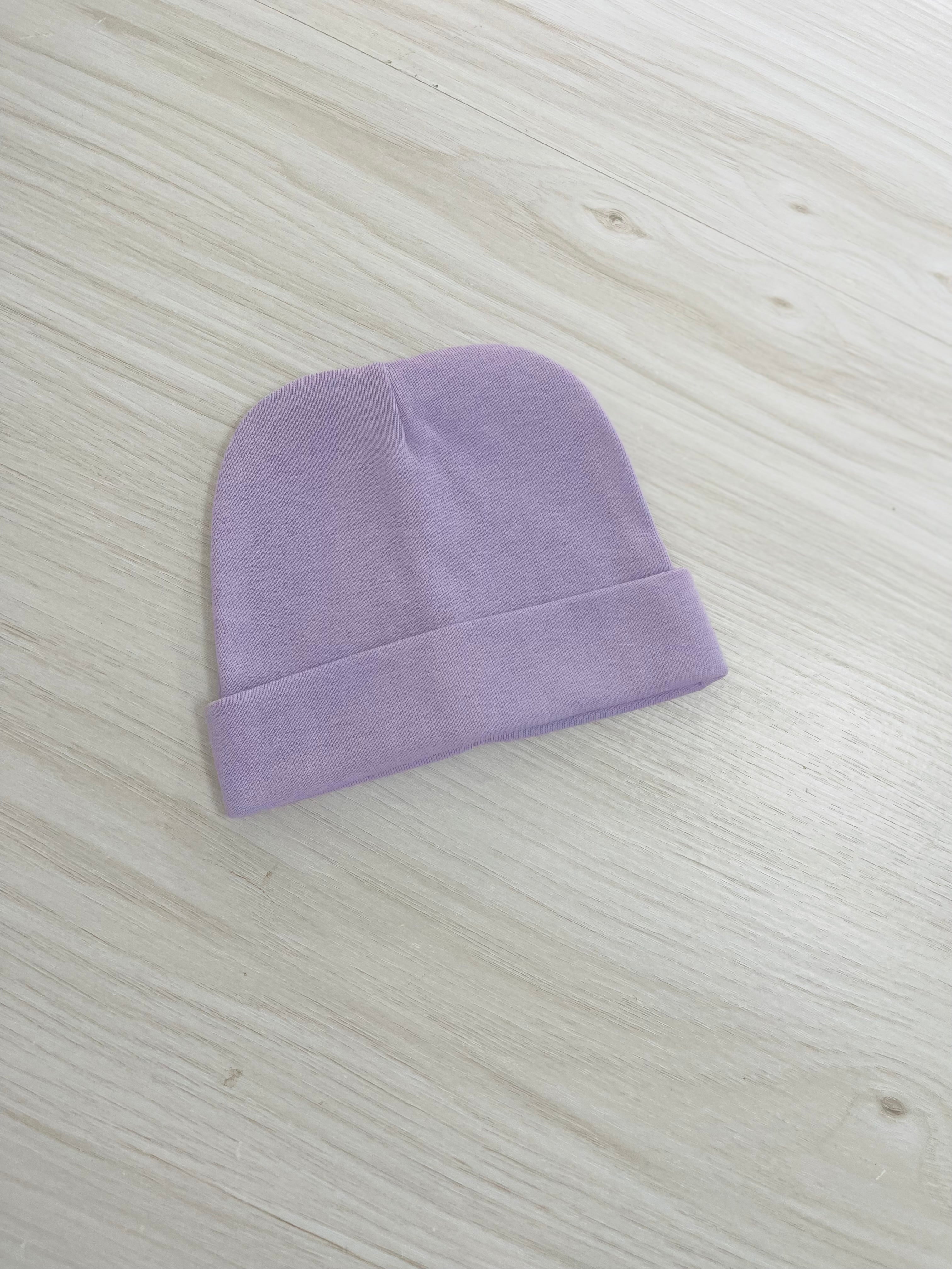Newborn Beanies Cotton Jersey for Personalisation (Name Personalisation Available – Embroidered)