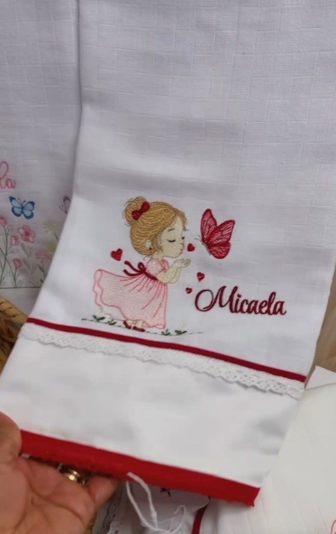 Fralda de Ombro Personalizada para Bebê 40cmx80cm