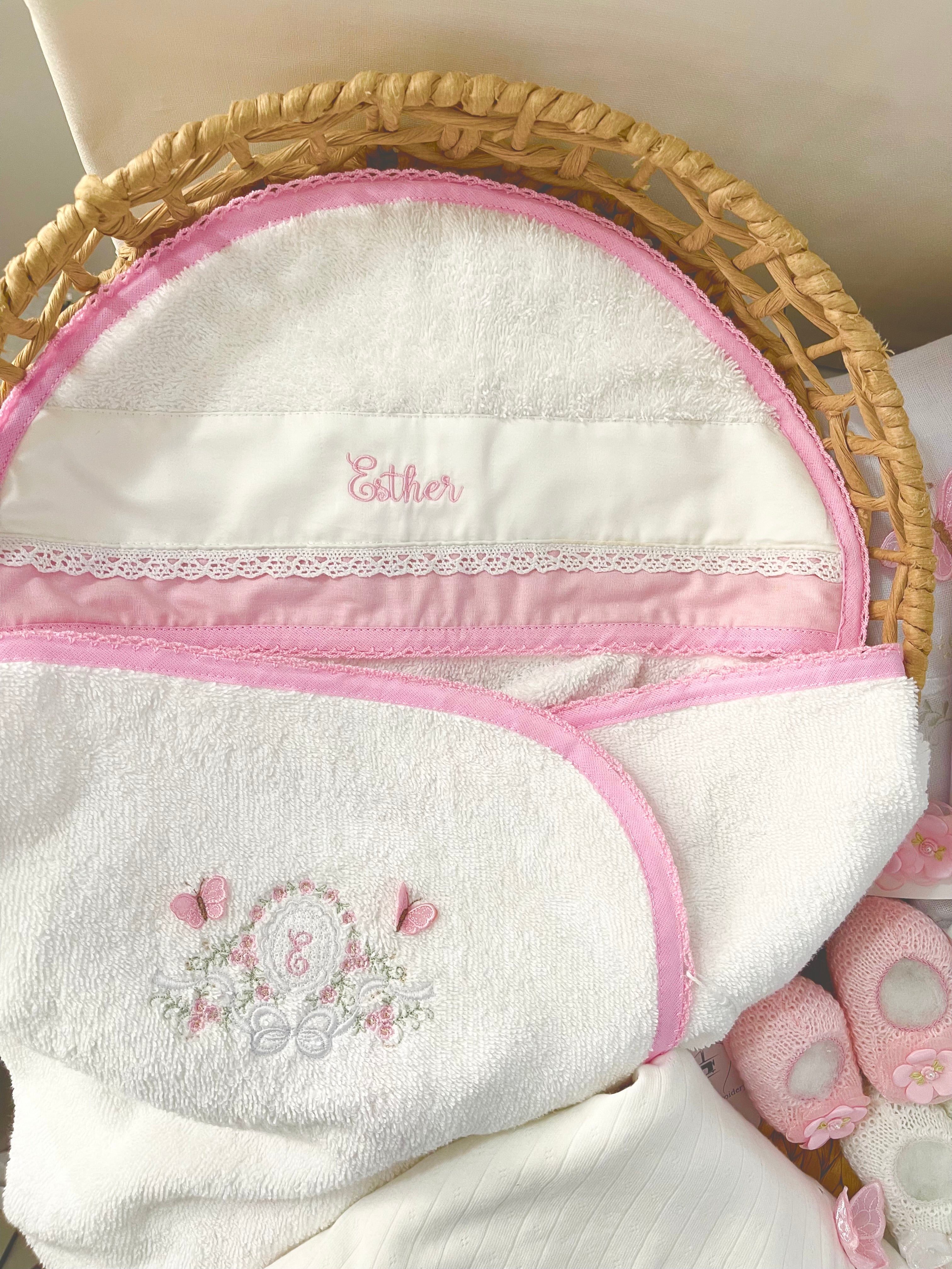 Toalha De Banho para Bebê Com Capuz Redondo/ Baby Round Hooded Bath Towel Handmade