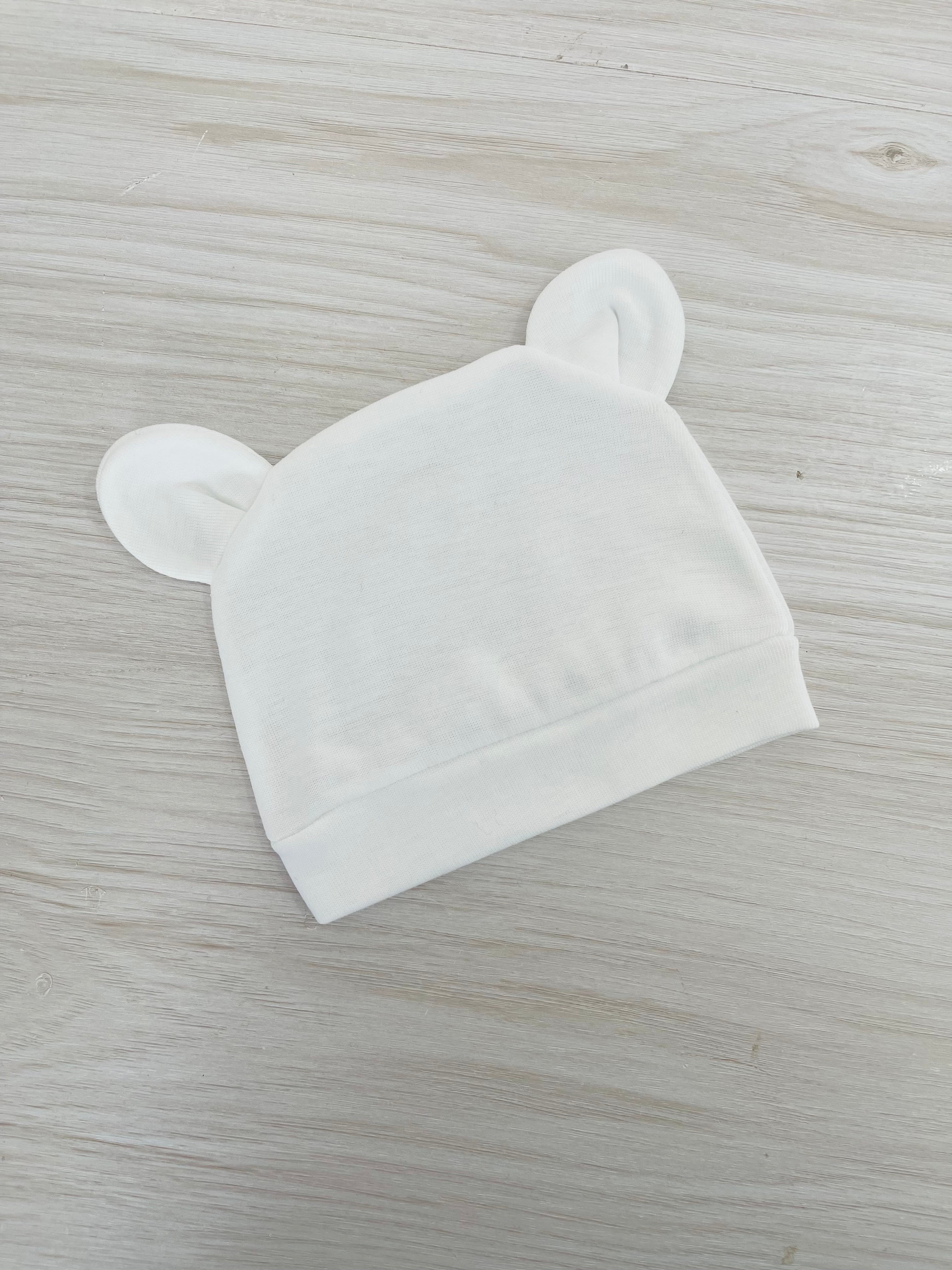 Newborn Beanies Cotton Jersey for Personalisation (Name Personalisation Available – Embroidered)