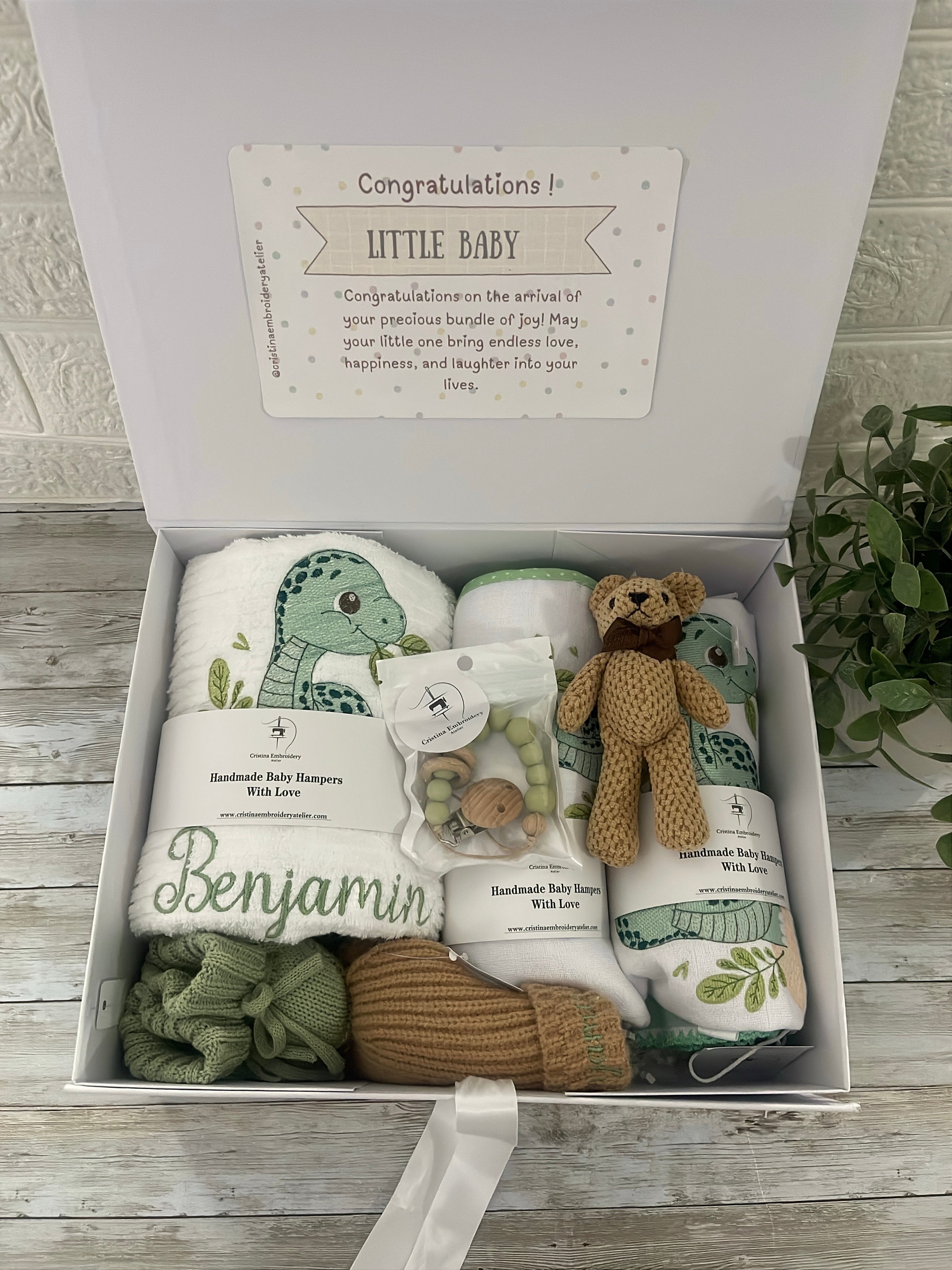 Personalised Gift Box Baby Boy Embroidery