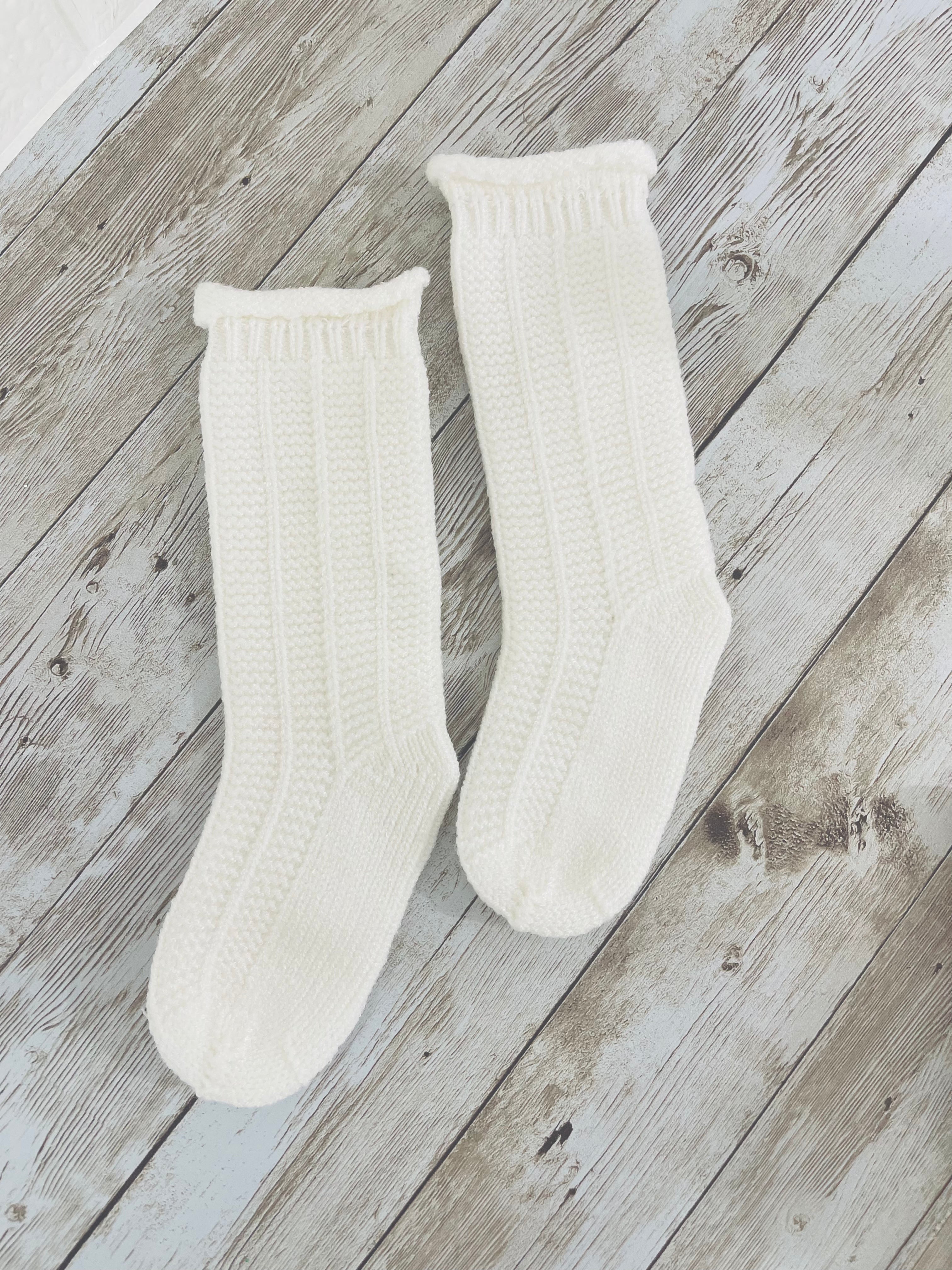 Newborn Wool Knee High Socks (0-3 Months)