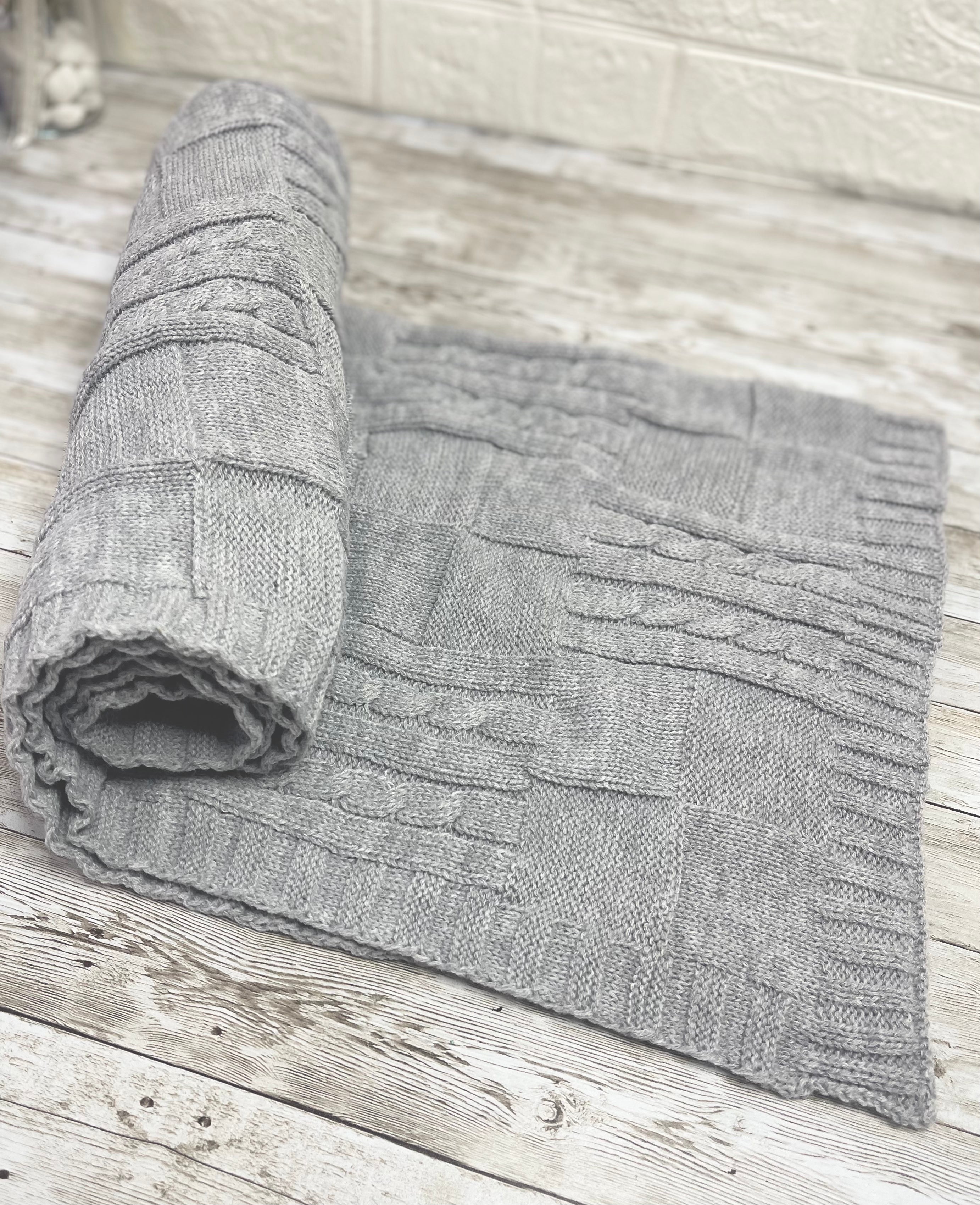 Light Gray - Luxury Baby Blanket Knitted