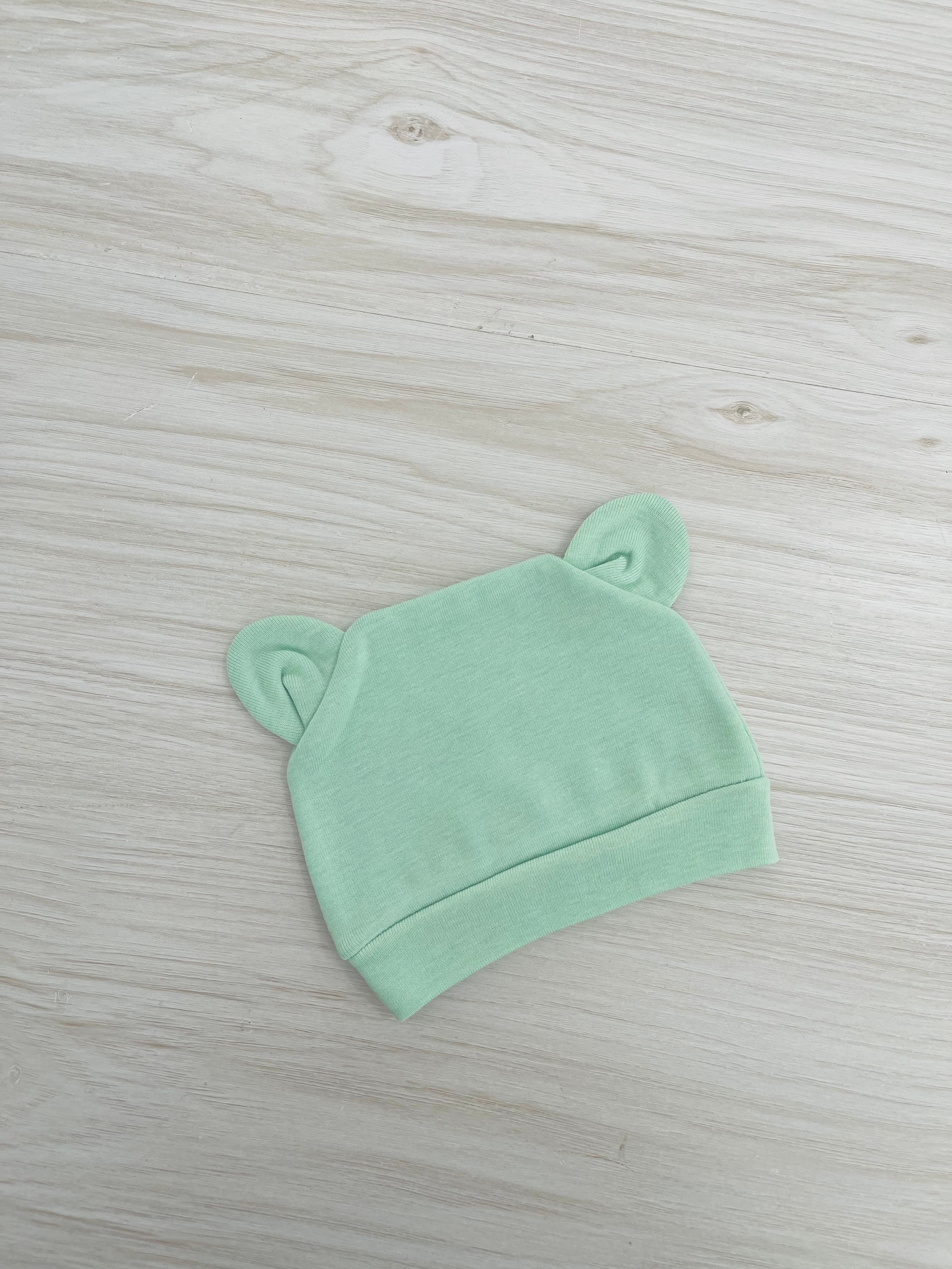 Newborn Beanies Cotton Jersey for Personalisation (Name Personalisation Available – Embroidered)