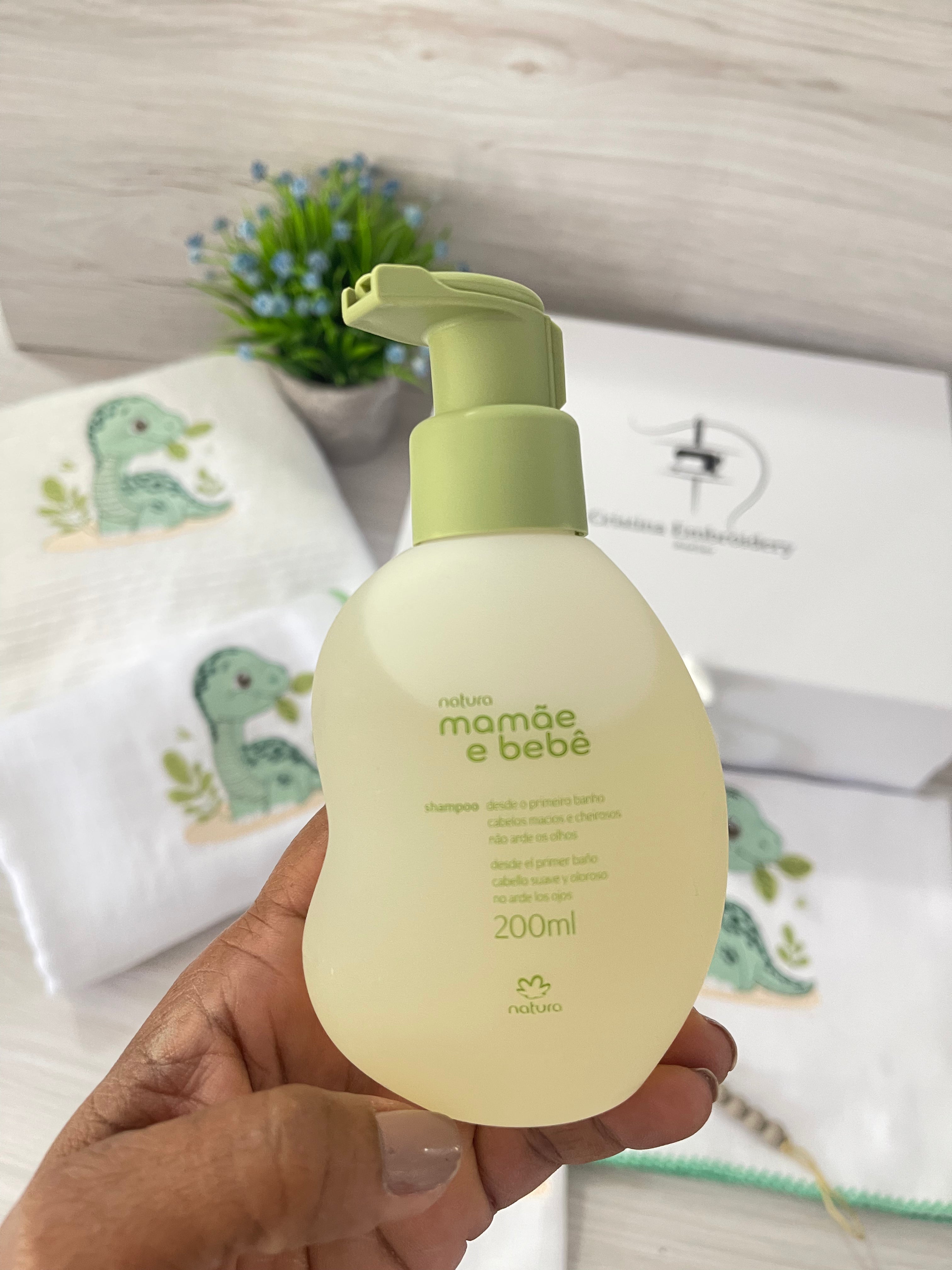 Embroidered Baby Gift Box – Handcrafted Hamper with 7 Essentials - Green Baby Dinosaur