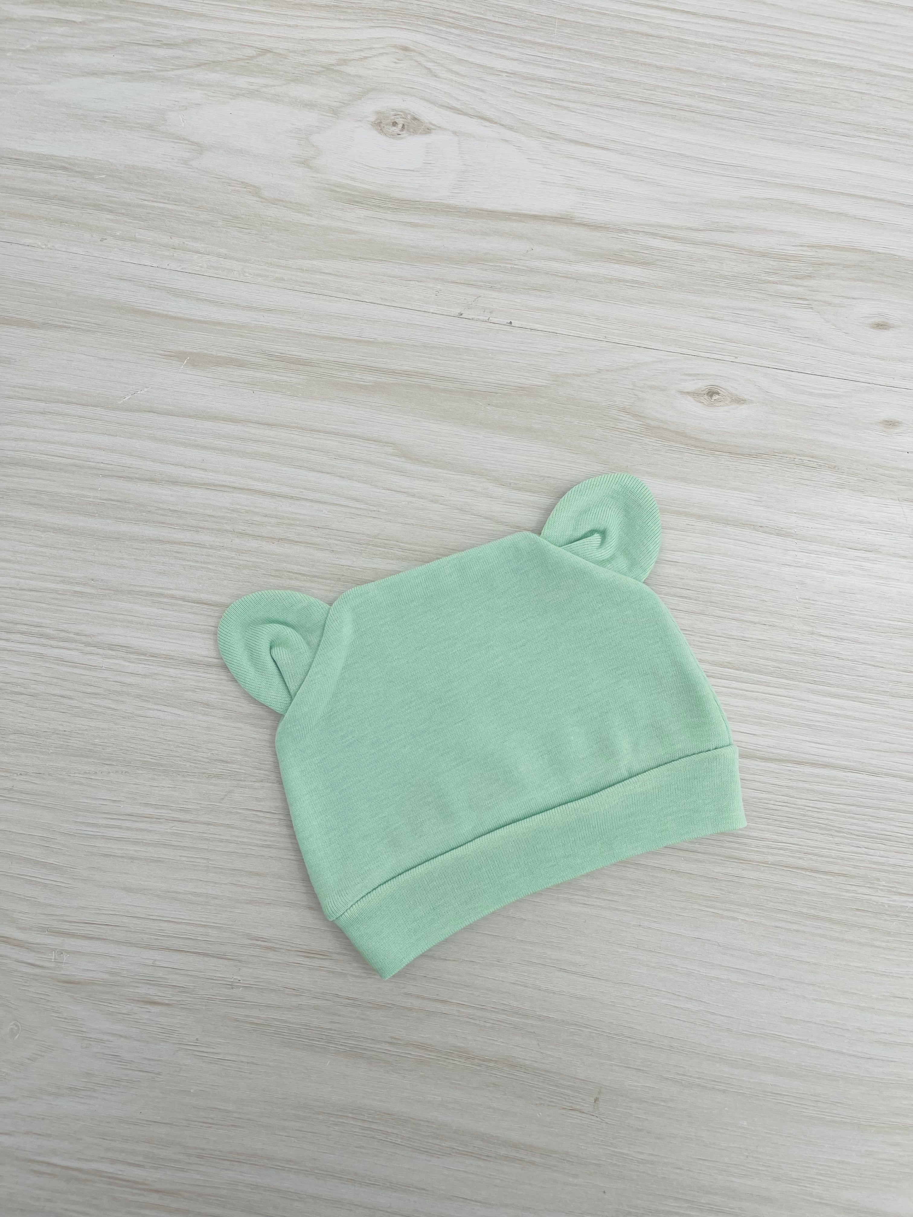 Newborn Beanies Cotton Jersey for Personalisation (Name Personalisation Available – Embroidered)