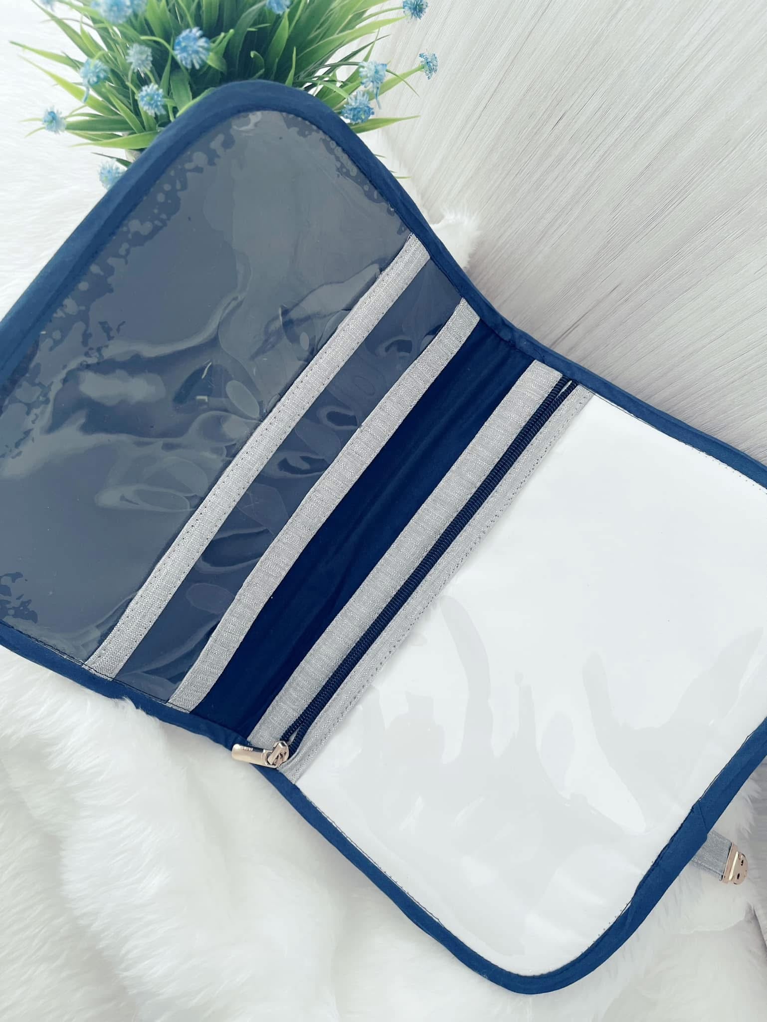 Personalised Embroidered Baby Set | Wet Wipes Bag Mini | Vaccination Record Book Cover Contact Us)