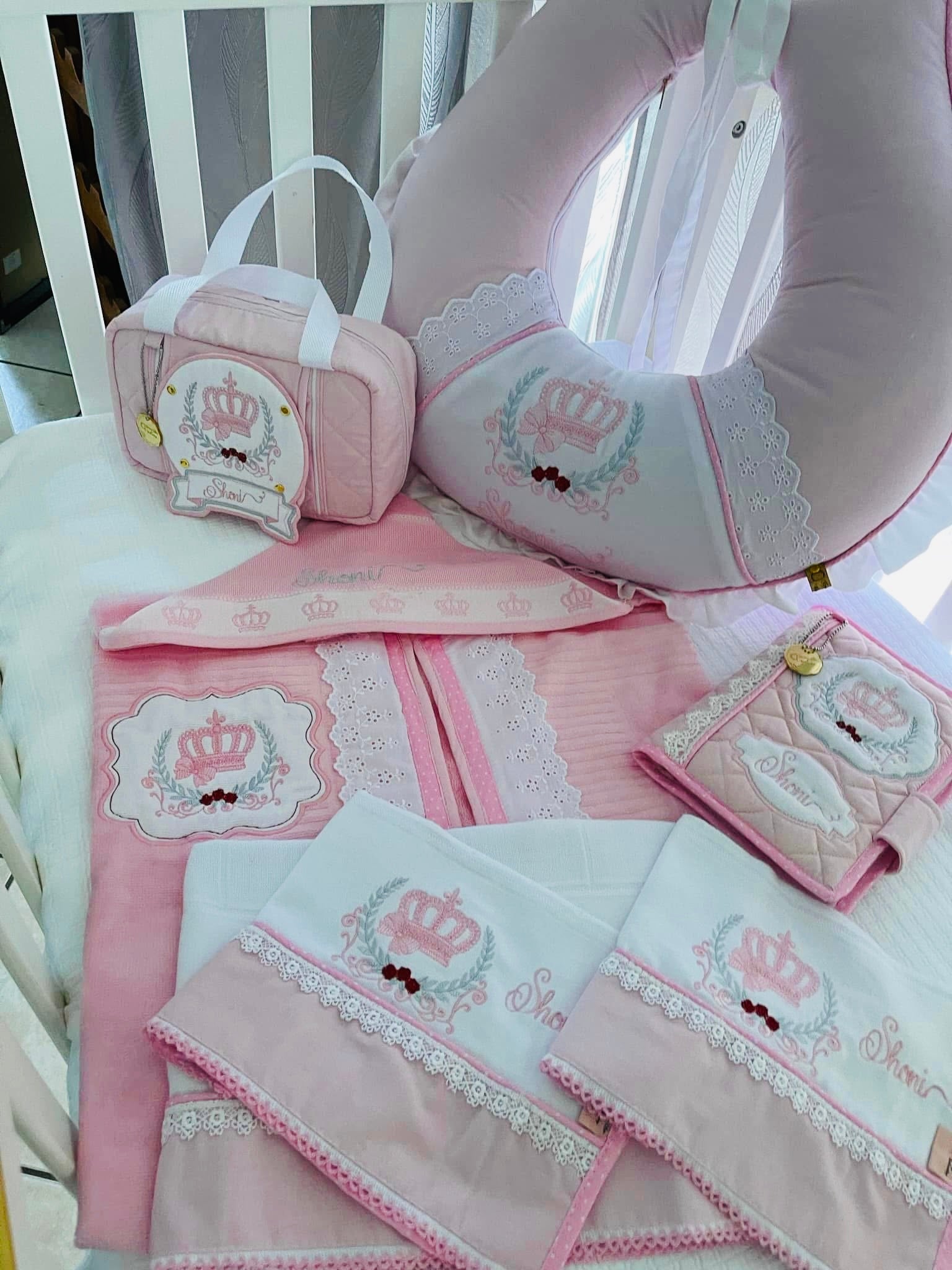 Personalised Embroidered Baby Set | Wet Wipes Bag Mini | Vaccination Record Book Cover Contact Us)