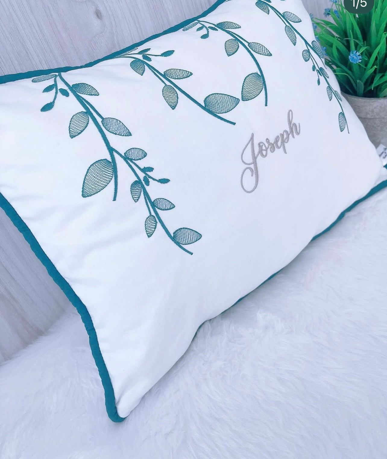 Pillow And Pillowcase - Personalised Embroidered | Decoration Baby Cushion (Only Order)