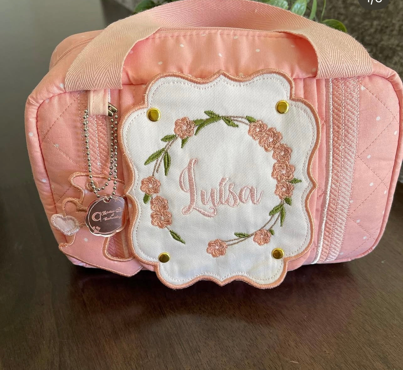 Personalised Embroidered Baby Set | Wet Wipes Bag Mini | Vaccination Record Book Cover Contact Us)