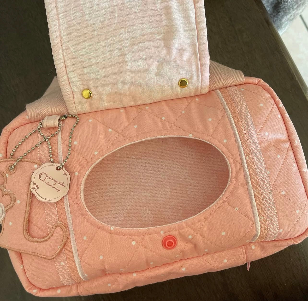 Personalised Embroidered Baby Set | Wet Wipes Bag Mini | Vaccination Record Book Cover Contact Us)